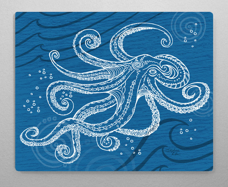 Octopus One Color Aluminum Wall Art