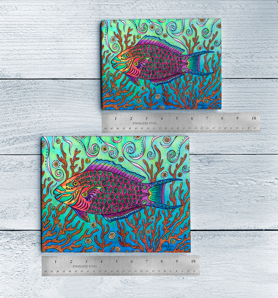 Parrot Fish Ceramic Tile