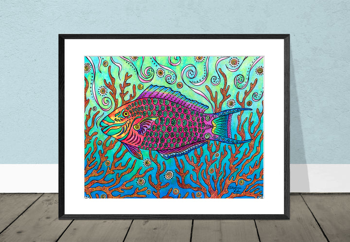 Parrot Fish Print