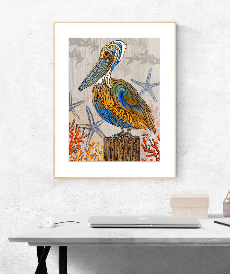 Pelican Perch Print