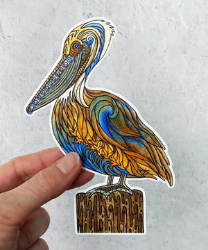 Pelican Perch Sticker