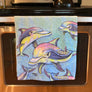 Rainbow Dolphins Hand Towel