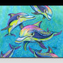 Rainbow Dolphin Ceramic Tile