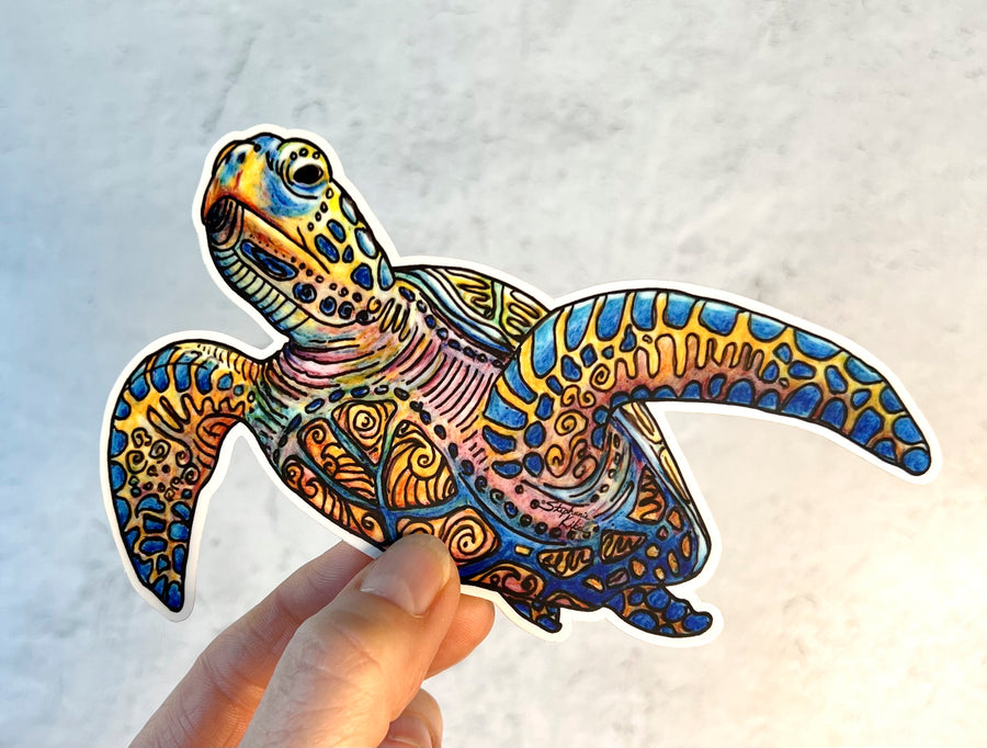 Turtle Sticjer Sea Turtle Sticker – Stephanie Kiker Designs