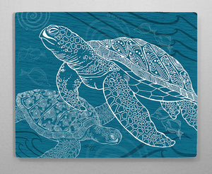 Sea Turtle One Color Aluminum Wall Art