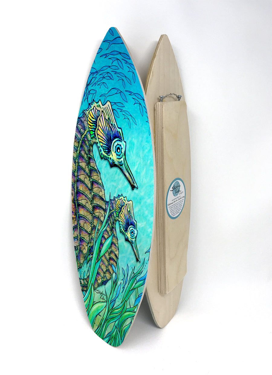 Seahorse Surfboard Wall Art