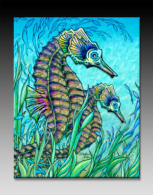 Seahorses Ceramic Tile