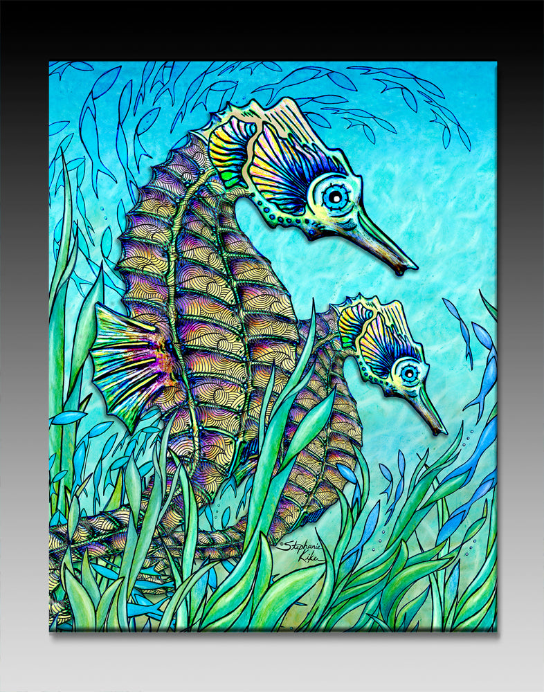 Seahorses Ceramic Tile