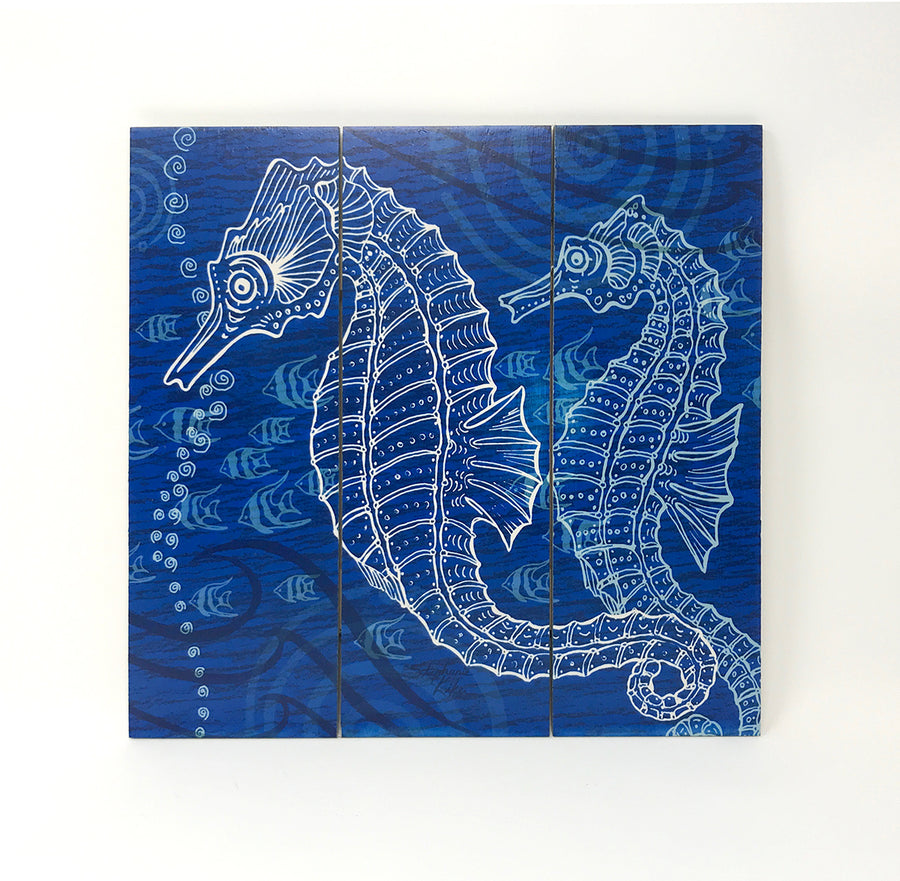 Seahorses One Color Wall Art