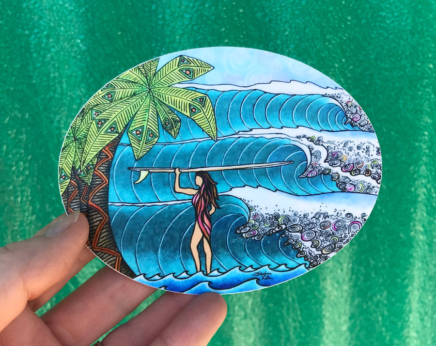 Surfer Girl Sticker