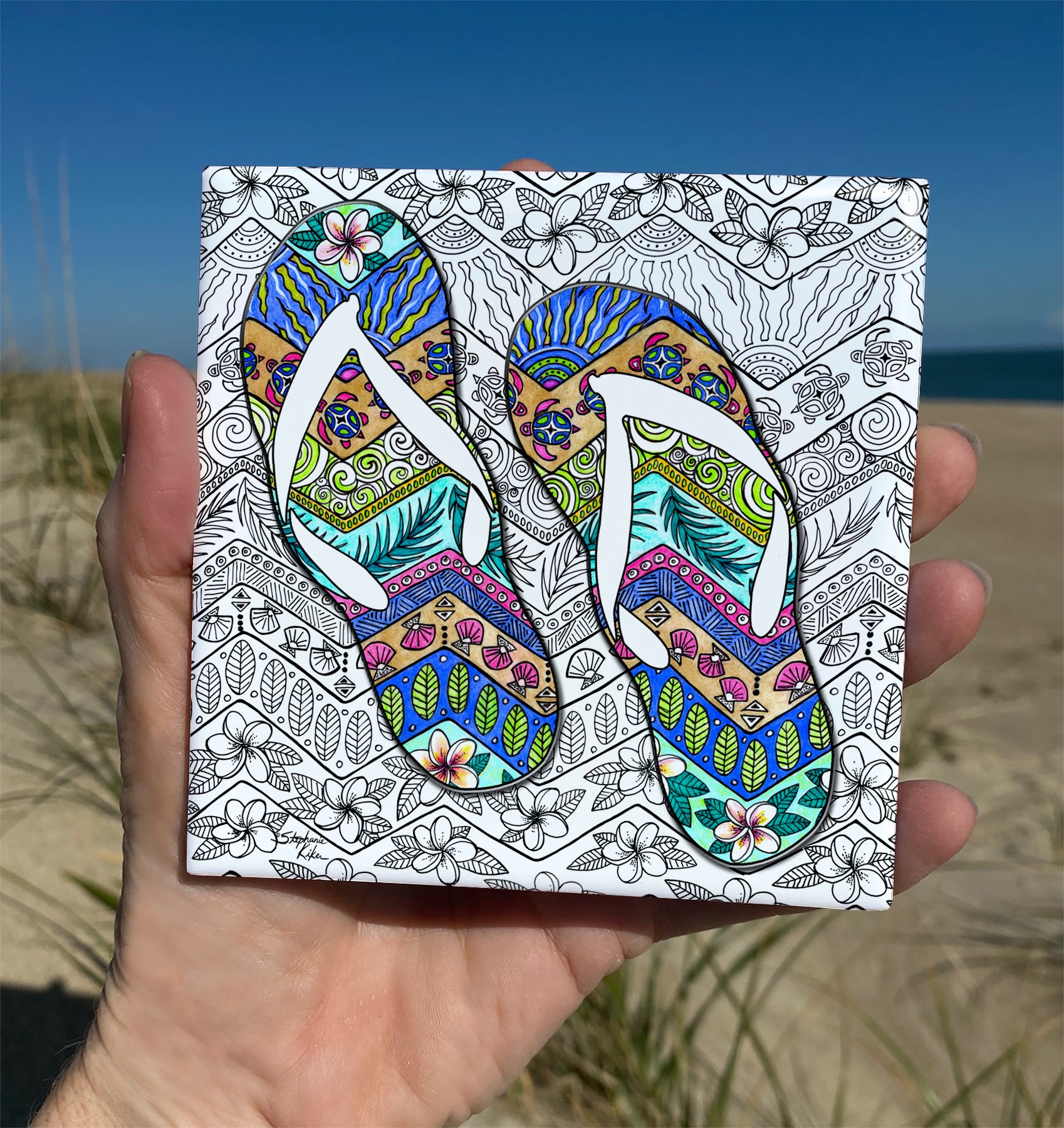 thumbnail image 2 of Skilwerx Flip Flops Metal Wall Art - 12x5 Inch Nautical Steel Figurine, Polished Finish 2 of 6