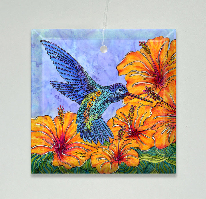 Tropical Hummingbird Ornament/Suncatcher