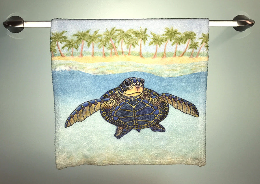 Turtle Paradise Hand Towel