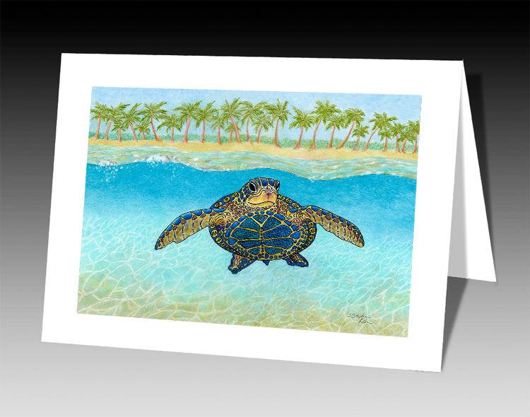 Turtle Paradise Notecard