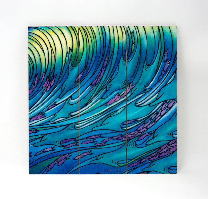 Waves of Dolphin Wall Art