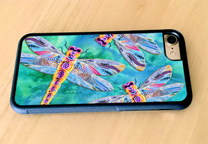 Yellow Dragonflies iPhone Case