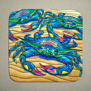 Blue Crabs Coaster