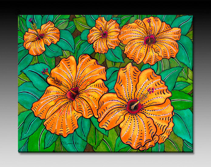 Hibiscus Ceramic Tile