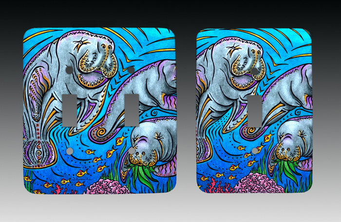 Manatees Light Switch Cover