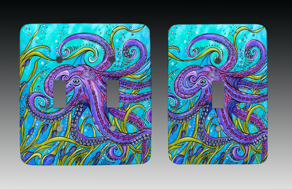 Octopus Light Switch Cover by Hatteras Island NC Artist Stephanie