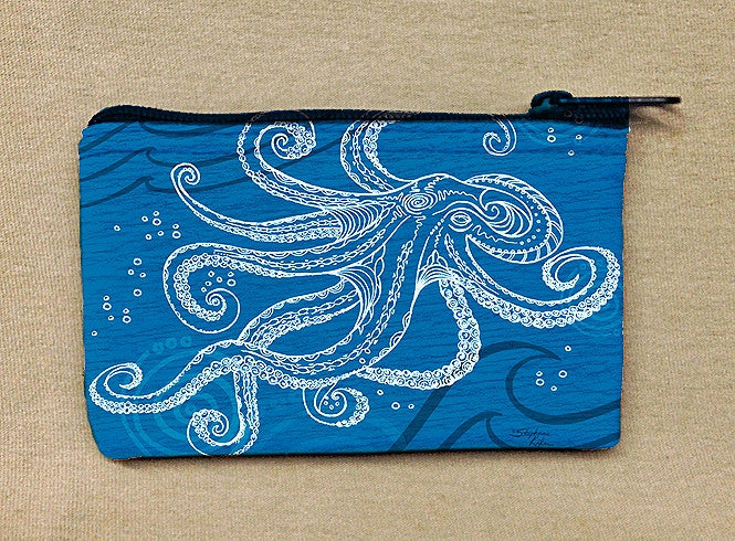 Octopus One Color Coin Bag