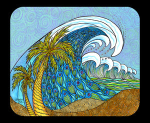 Palm Tree and Waves Mousepad