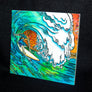 Sunset Surfer Ceramic Tile