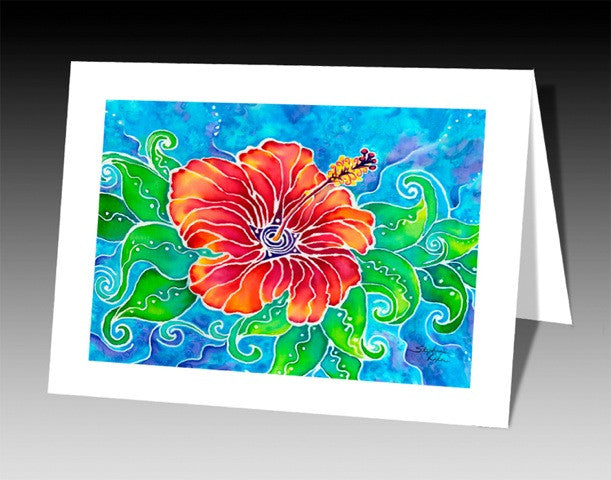 Tropical Hibiscus Notecard