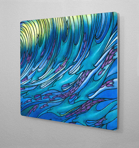 Waves of the Dolphin Aluminum Wall Art